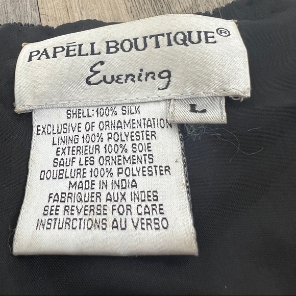 VINTAGE Papell Boutique Beaded Geometric Evening Jacket 1980’s - Picture 3 of 6